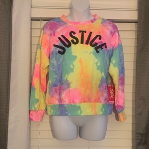 Justice Colorful Tie-Dye Sweatshirt Kids Girls